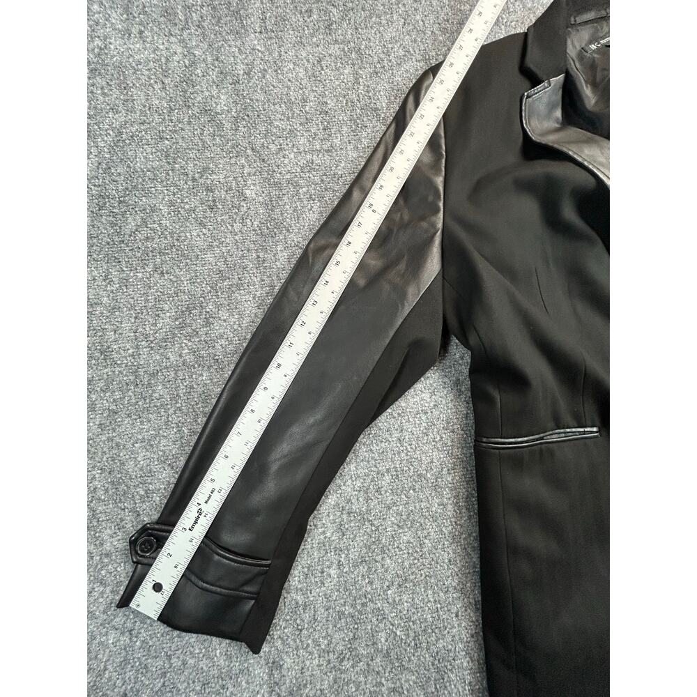 International Concepts Women's XL Black Faux Leather Career Blazer Office Jacket - Picture 9 of 9